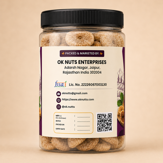 Premium Anjeer | Dried Figs | Soft, Sweet & Natural | High Fiber Dry Fruit | 500 Gm