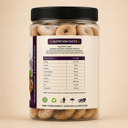 Premium Anjeer | Dried Figs | Soft, Sweet & Natural | High Fiber Dry Fruit | 500 Gm