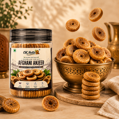 Premium Anjeer | Dried Figs | Soft, Sweet & Natural | High Fiber Dry Fruit | 500 Gm
